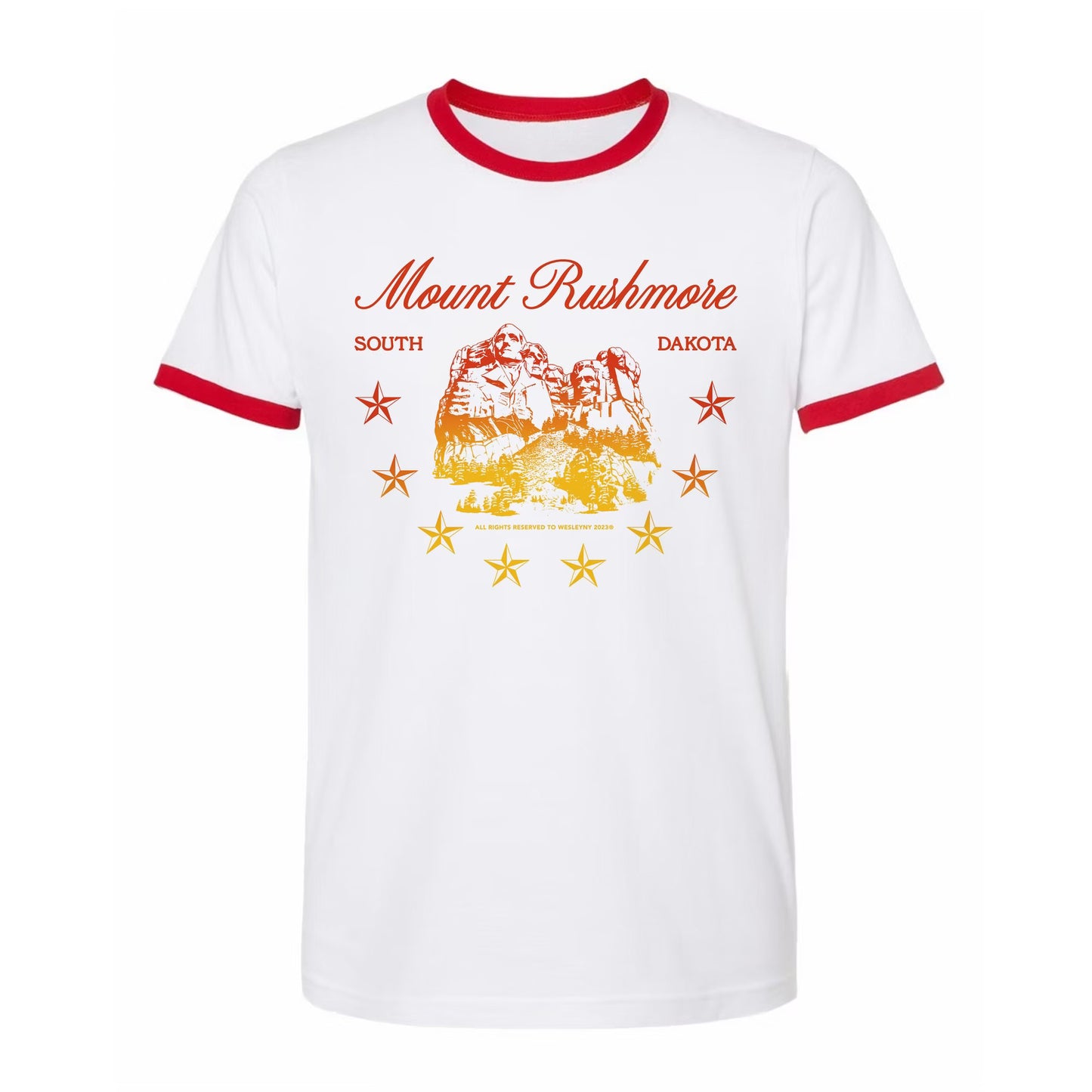 Mount Rushmore ringer tee