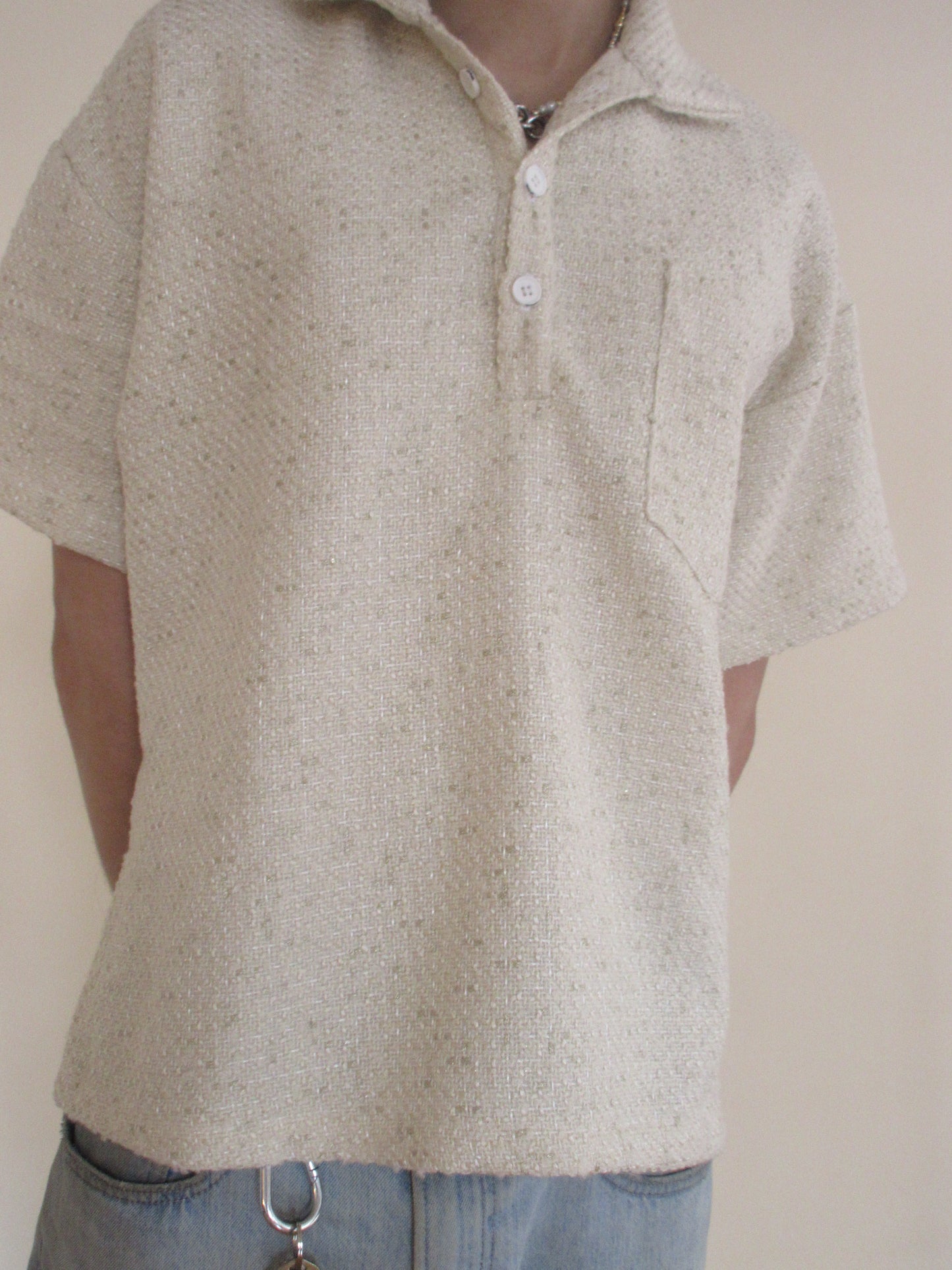 WesleyNY Tweed Polo