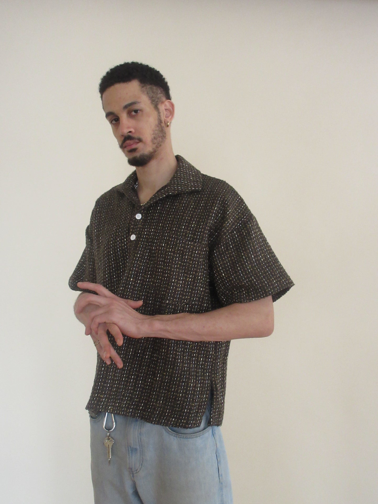 WesleyNY Tweed Polo